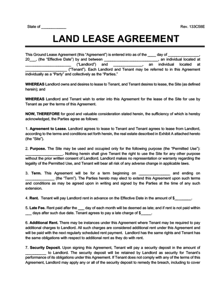 Agricultural Property Lease