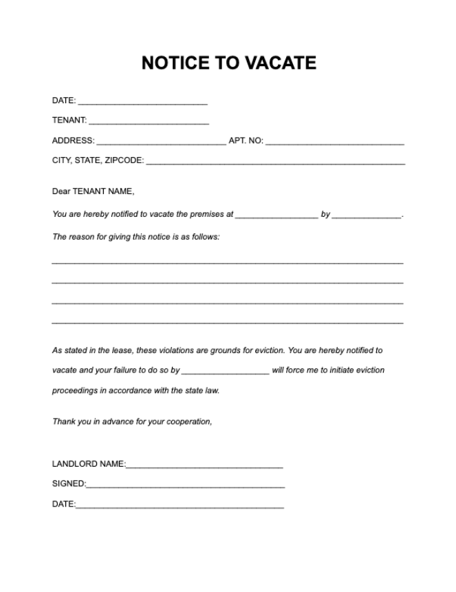 Eviction Notice